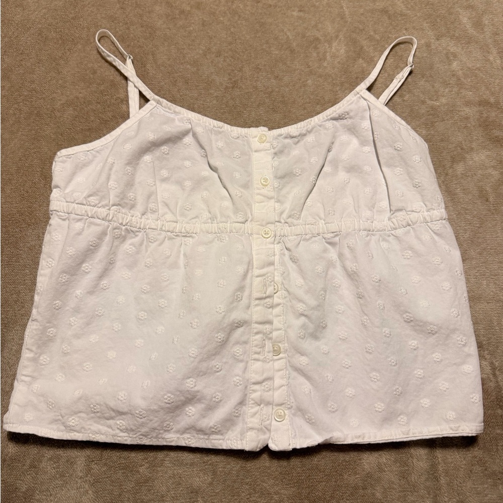 Brandy Melville white linen tank top NWOT
